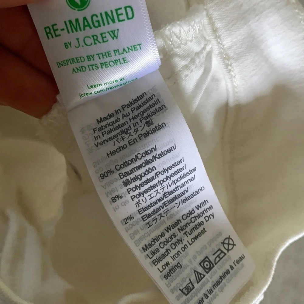 J. Crew Factory hi-rise white skinny jeans‎ Size 26